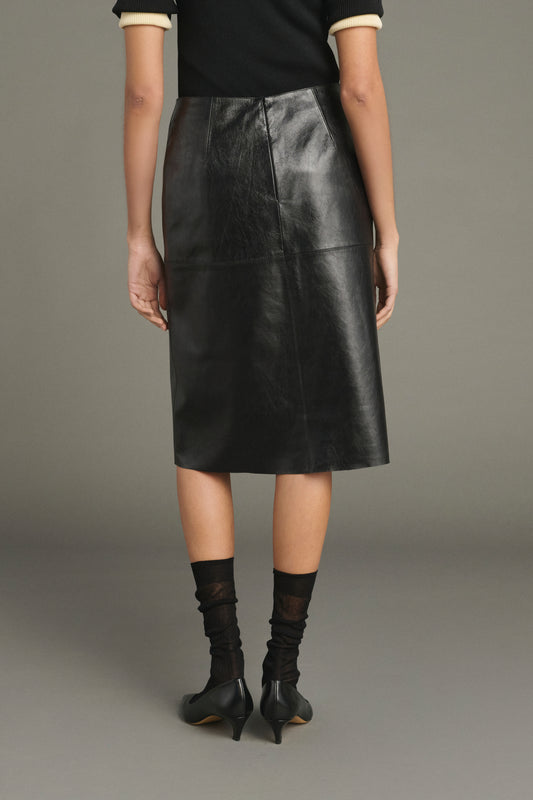 Rock Gwen - Schwarz - Leder - Damen