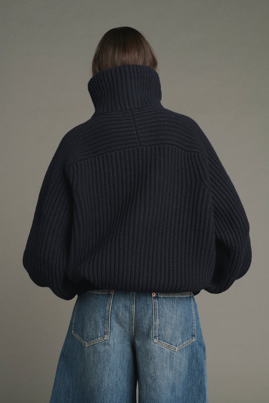 Jacke Jasper - Navy - Merinowolle - Damen