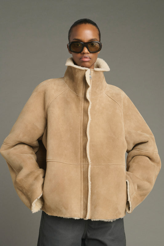 Manteau Kleber - Beige - Cuir - Femme