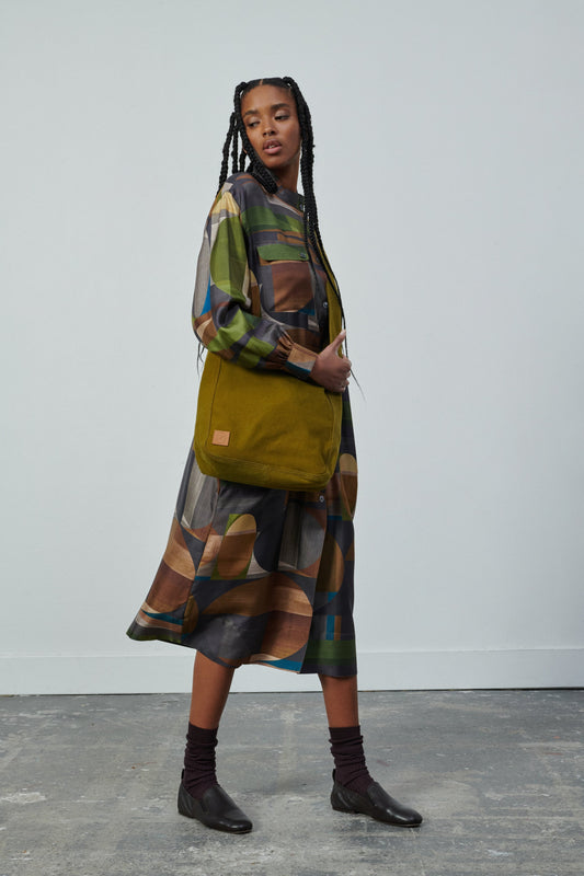 KLEID VEDA GRÜN/BRAUN