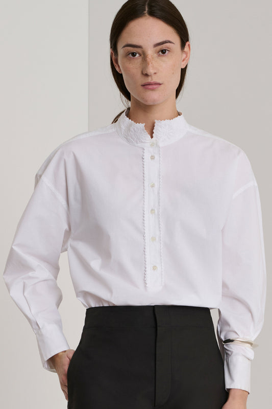 Chemise Poeme - Blanc - Coton - Femme