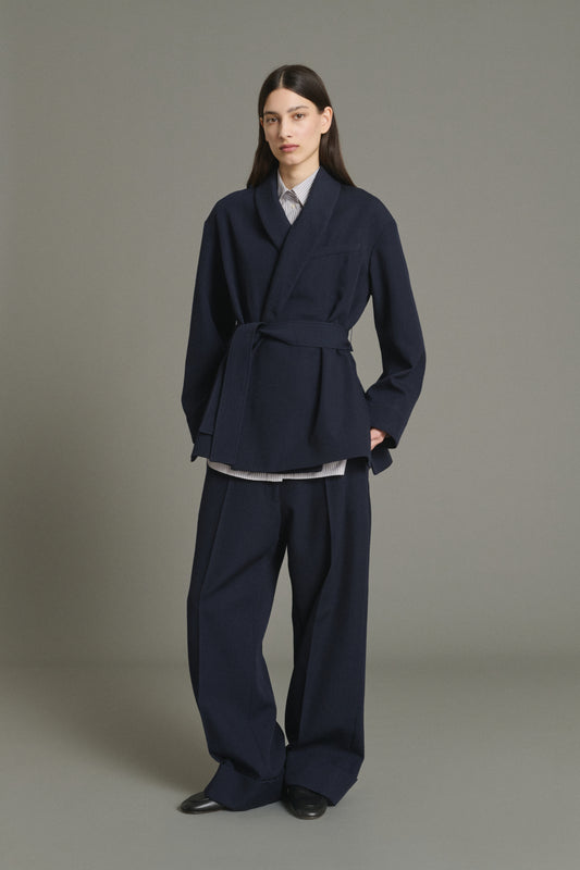 Jacke Come – Navy – Wolle – Damen
