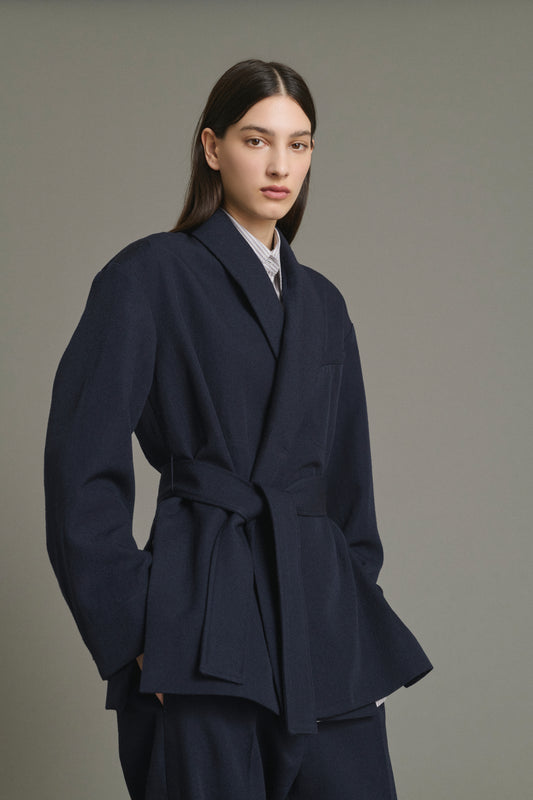 Jacke Come – Navy – Wolle – Damen