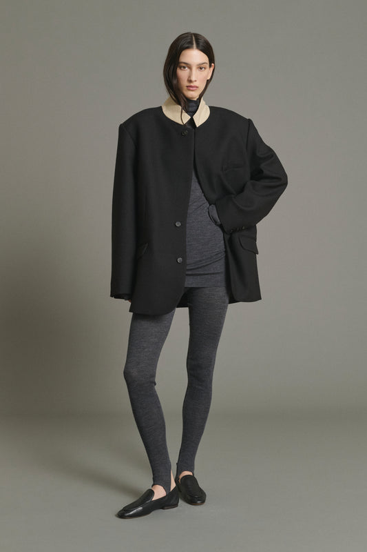 Legging Jen - Gris Anthracite - Laine - Femme