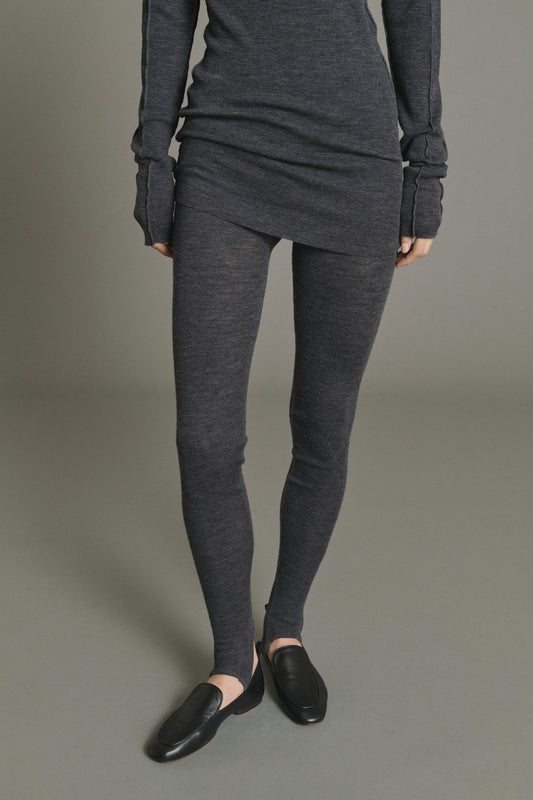 Legging Jen - Gris Anthracite - Laine - Femme