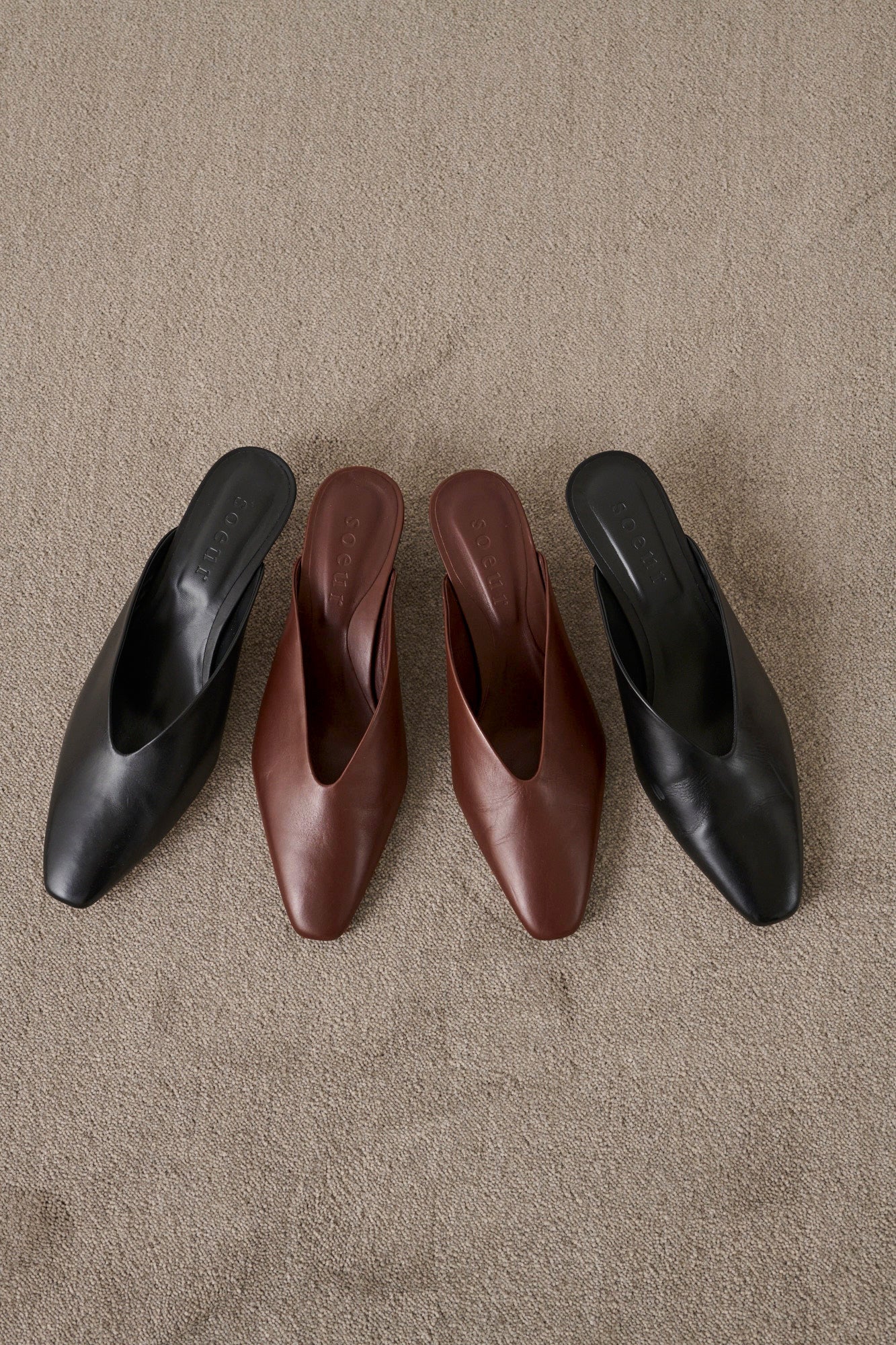 Mules Amalie - Marron - Cuir - Femme