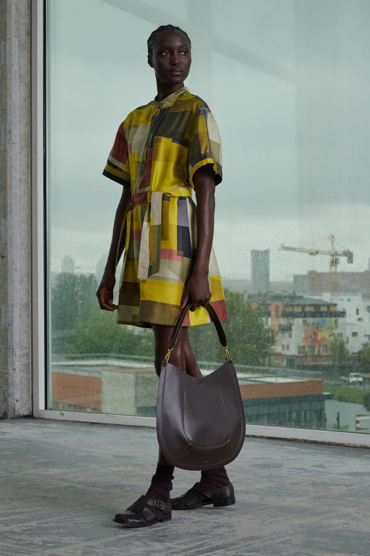 KLEID WANDA GELB/KHAKI