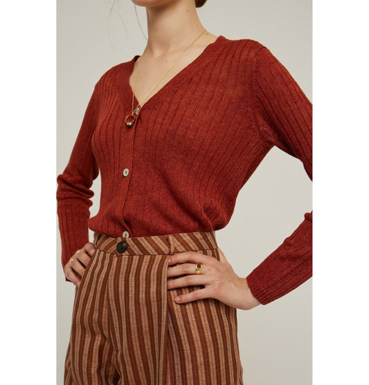 BEIGE FIBRE Cardigan