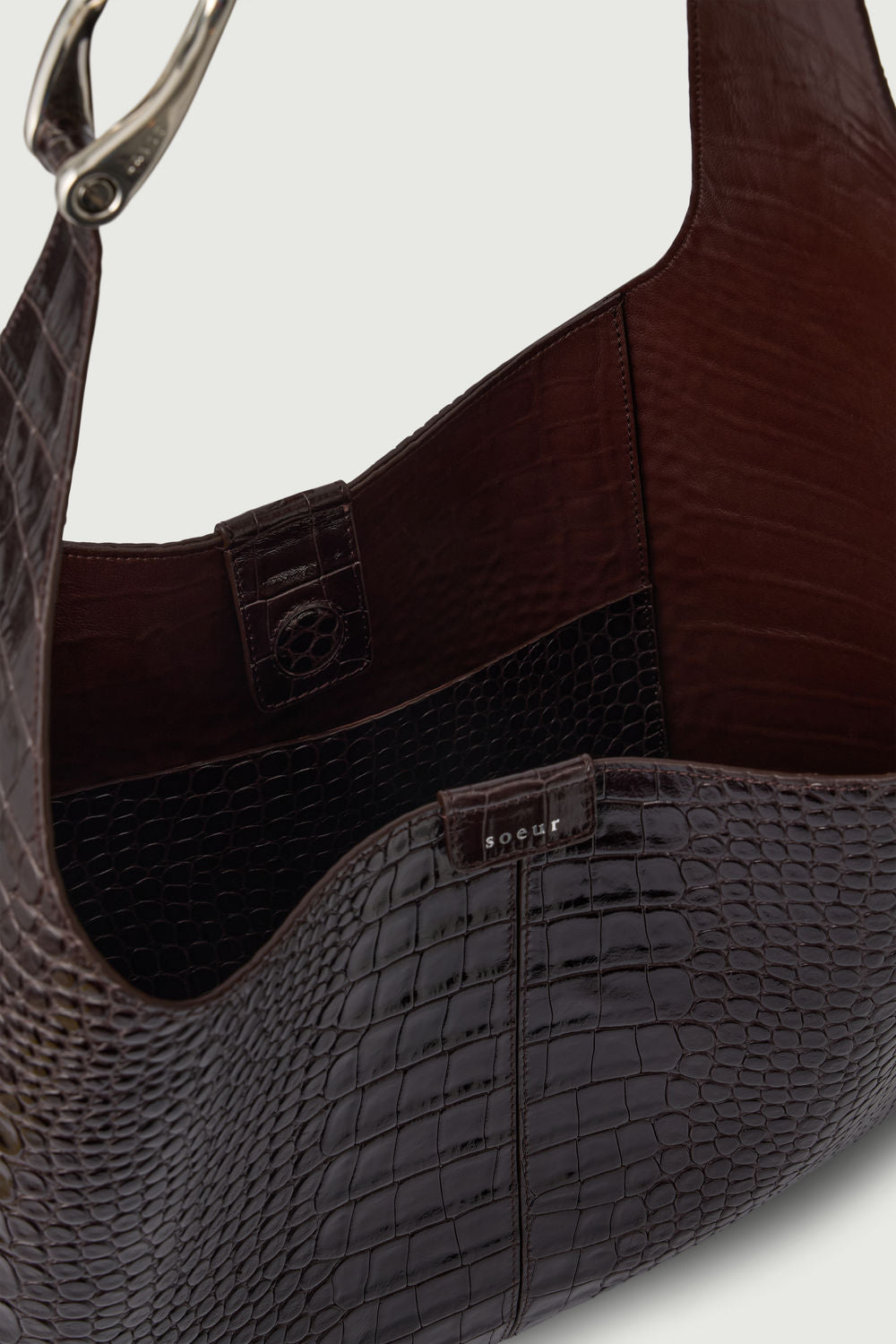 Sac Cosima - Marron Foncé - Cuir - Femme