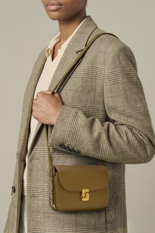 Tasche Bellissima Mini – Bronze, genarbtes Leder – Soeur