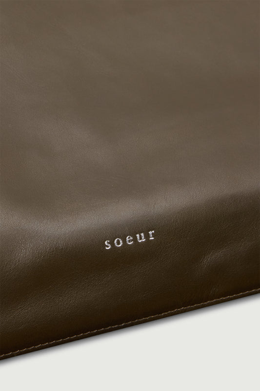 Gia Tote Bag - Khaki - Leather - Women