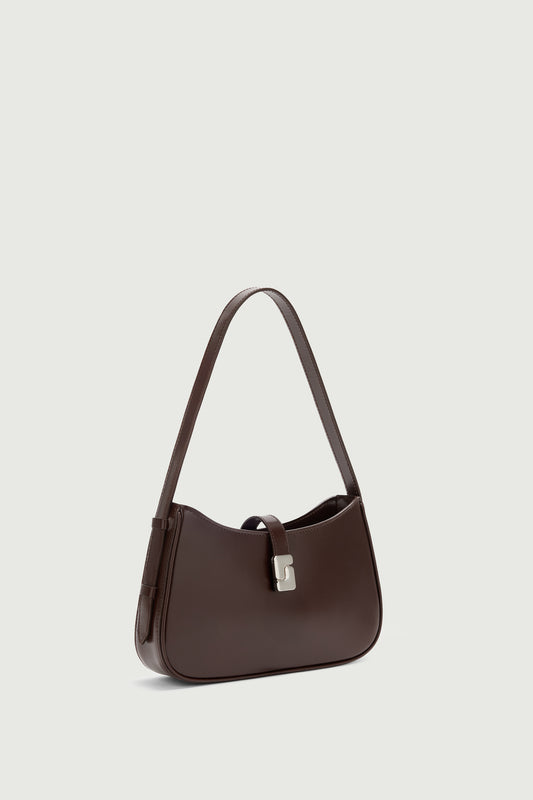 Sac Bonnie - Chocolat - Cuir - Femme