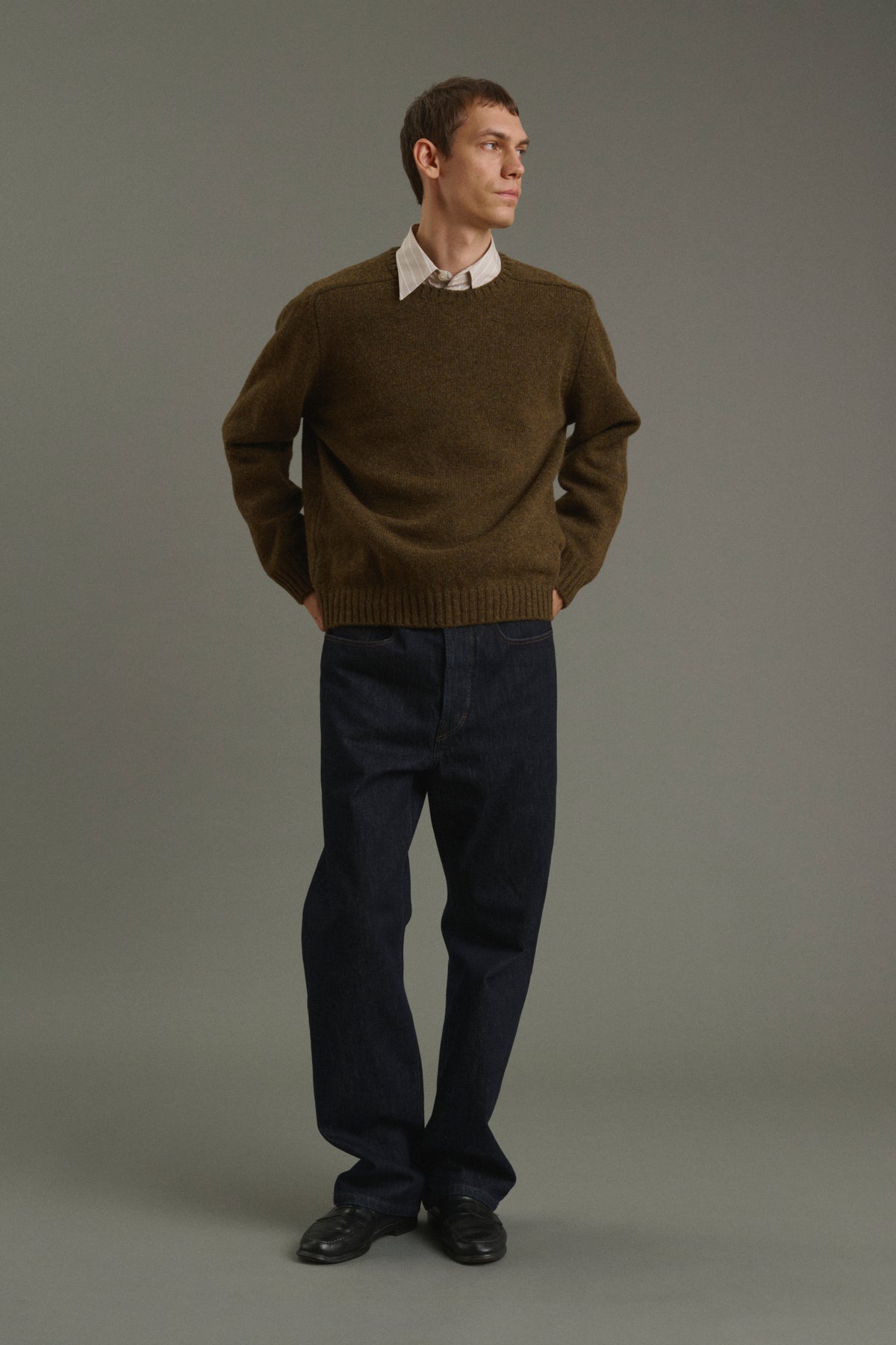 Pullover Isamu - Brown - Wool - Men vue 1