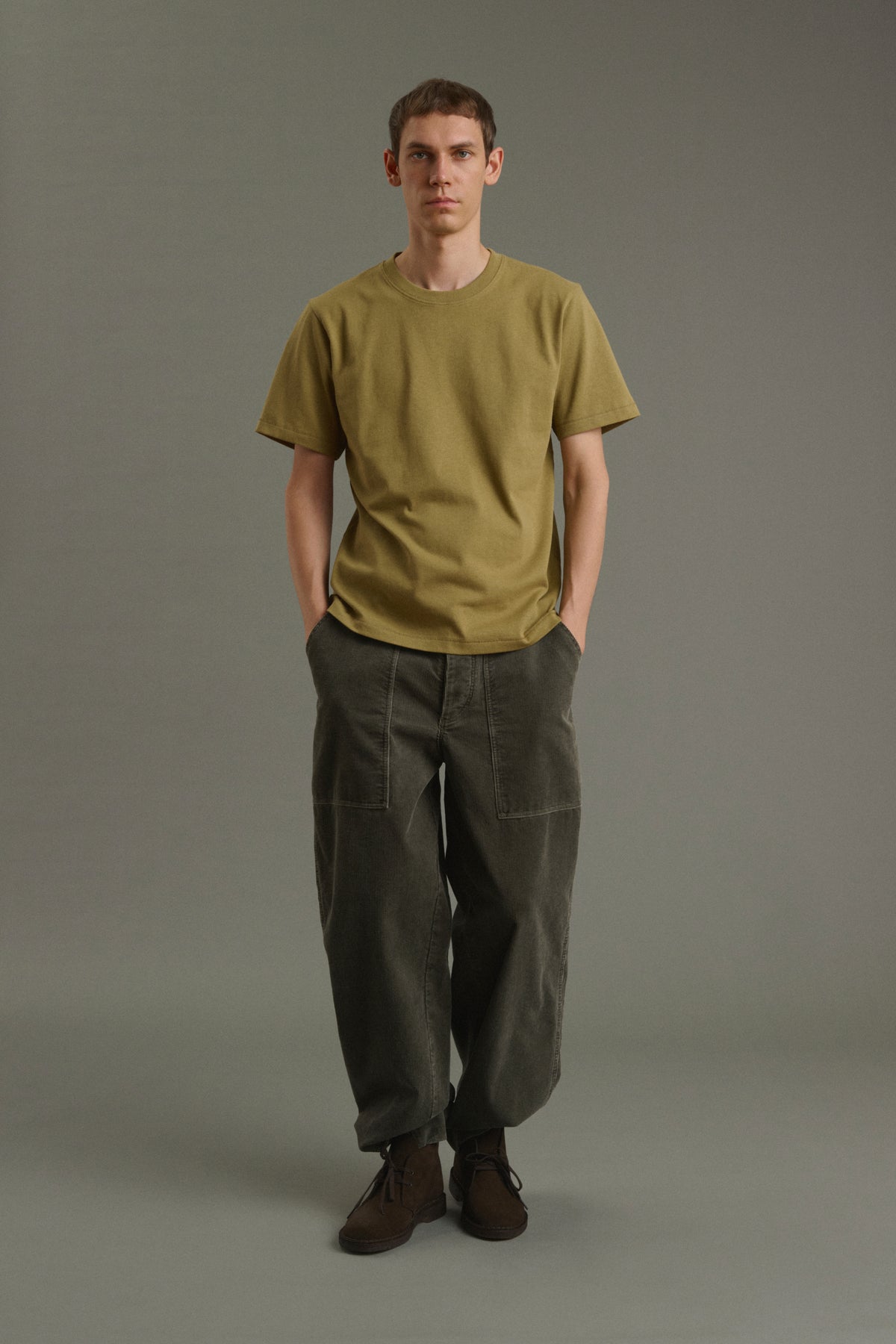 T-Shirt Owen - Helles Khaki - Baumwolle - Herren vue 1