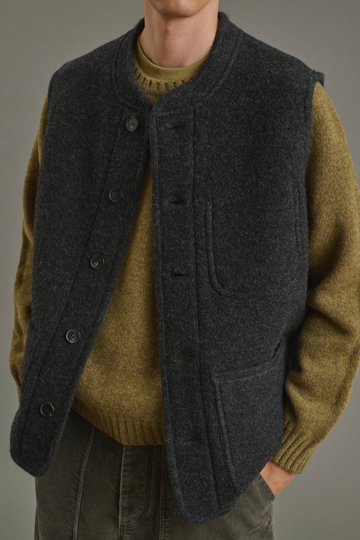 Jacke Samuel - Anthrazitgrau - Wolle - Herren