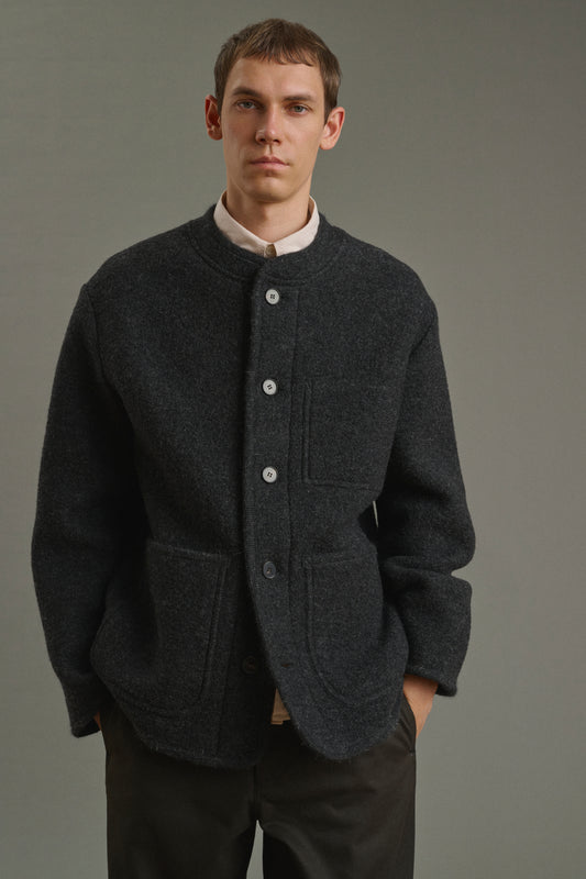Veste Aliocha - Gris Anthracite - Laine - Homme