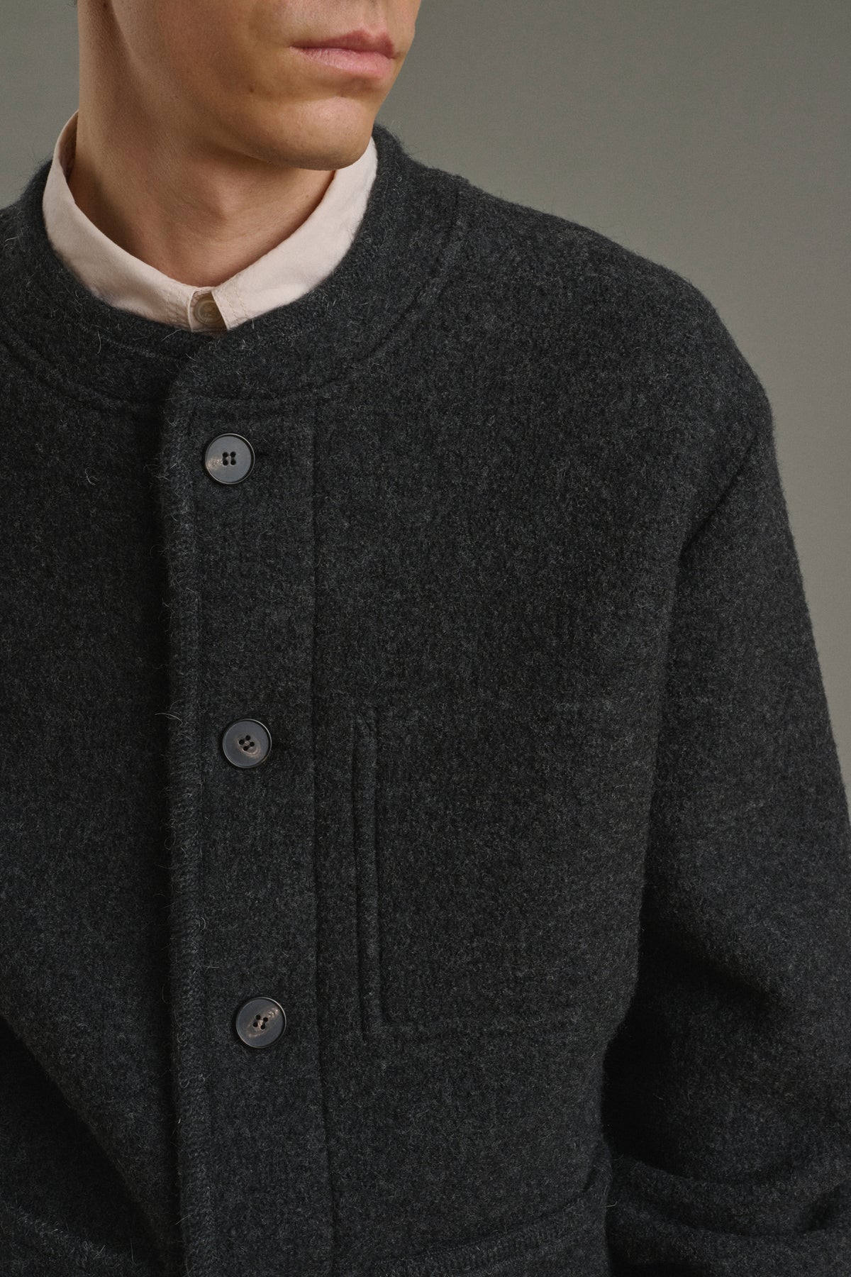 Veste Aliocha - Gris Anthracite - Laine - Homme
