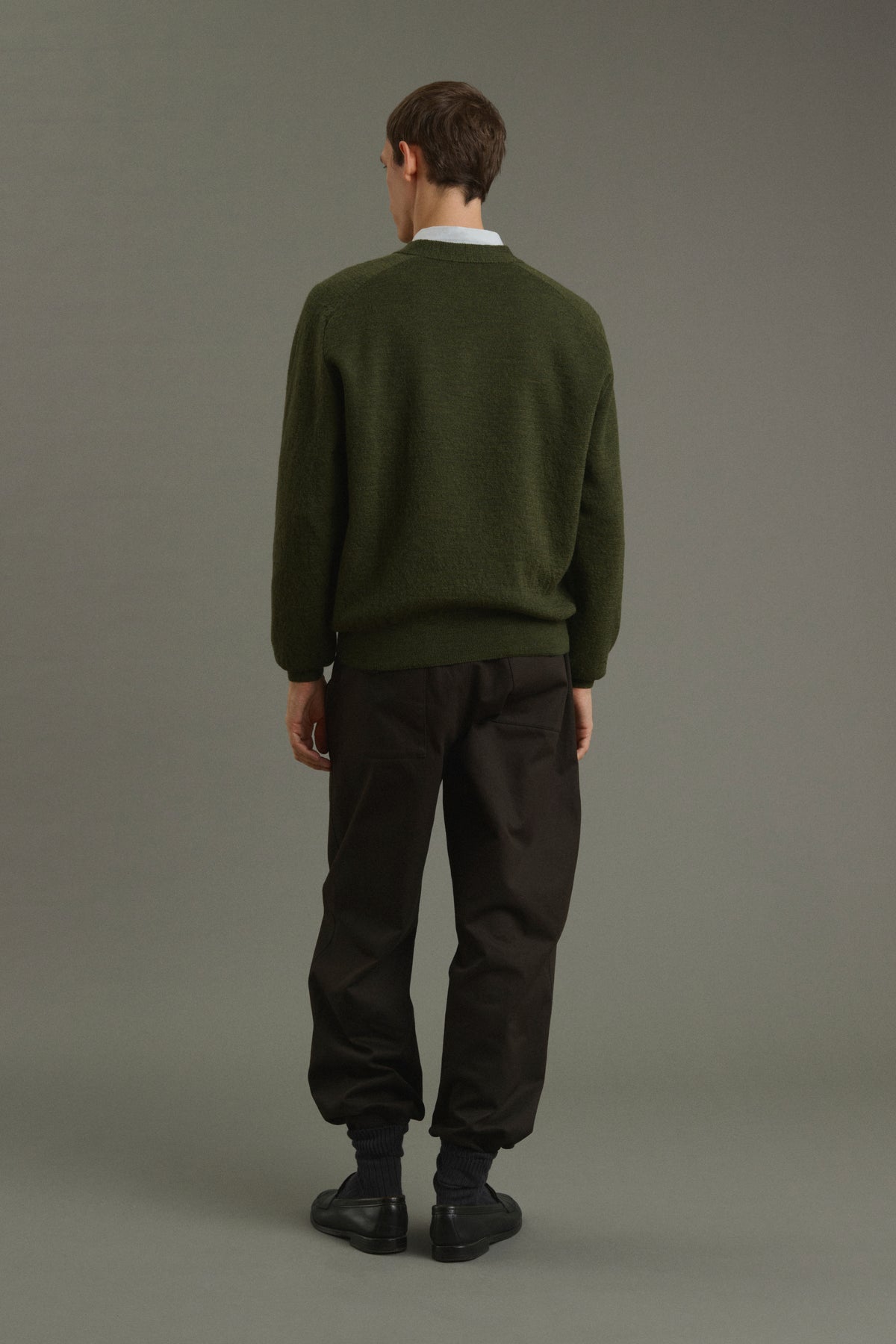 Pullover Themo - Dark Green - Wool - Men
