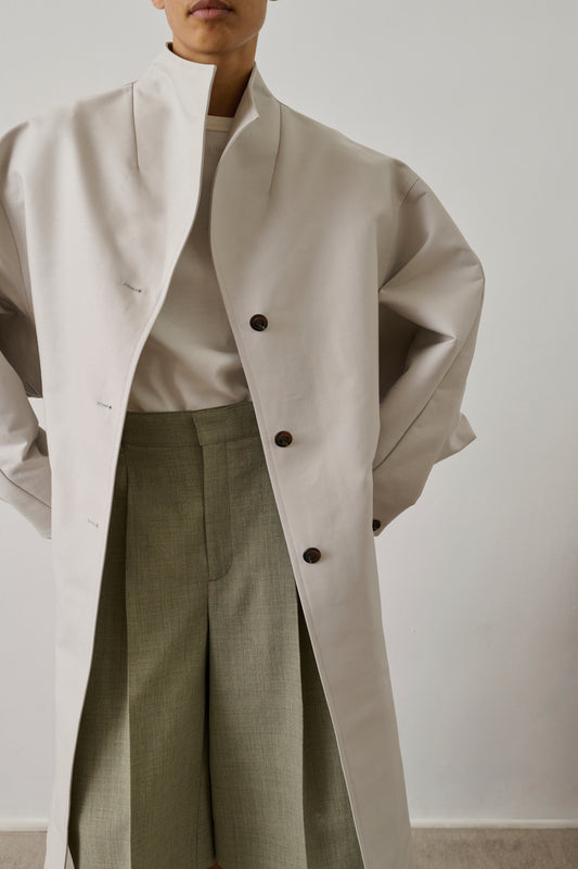 Manteau Hyacinthe - Gris Clair Coton Bio Femme - Soeur
