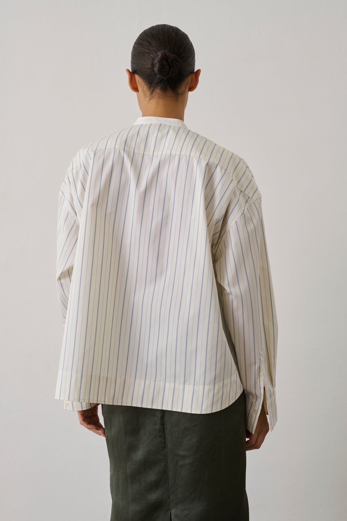 Chemise Idesia - Écru/Bleu - Coton - Femme vue 2