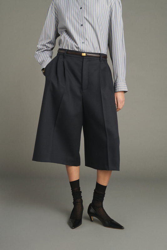 Bermuda Jude – Deep Navy – Wolle – Damen
