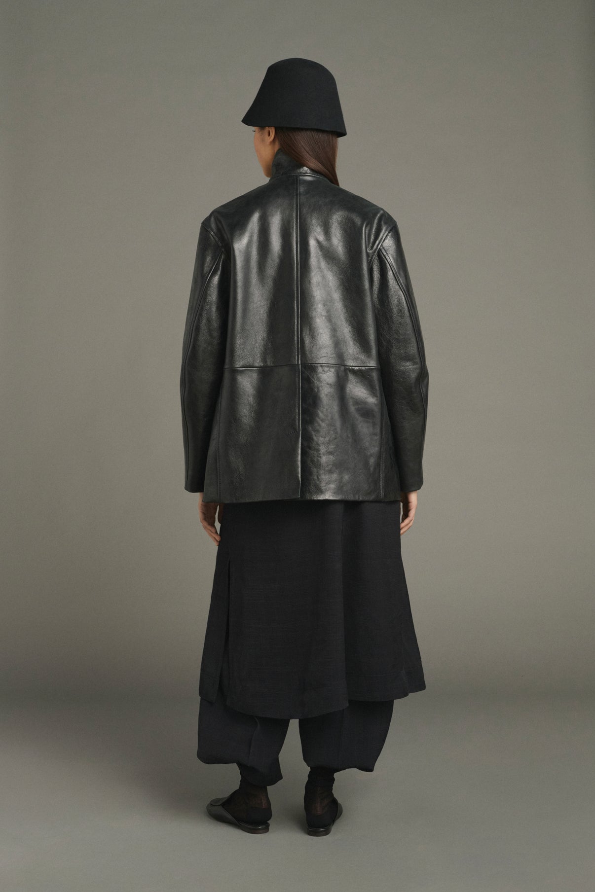 Jacke Luciano - Schwarz - Leder - Damen vue 2