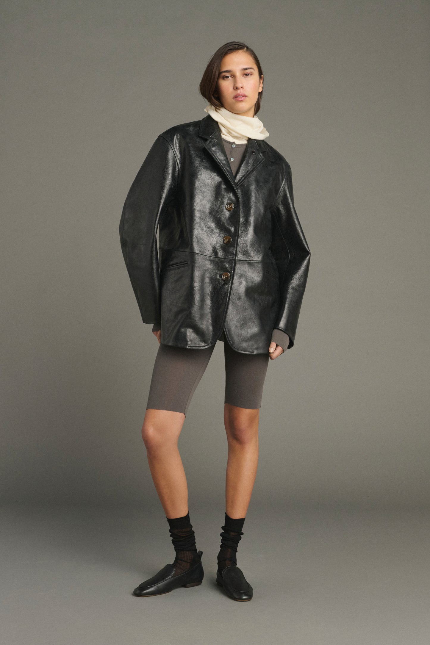 Jacke Luciano - Schwarz - Leder - Damen