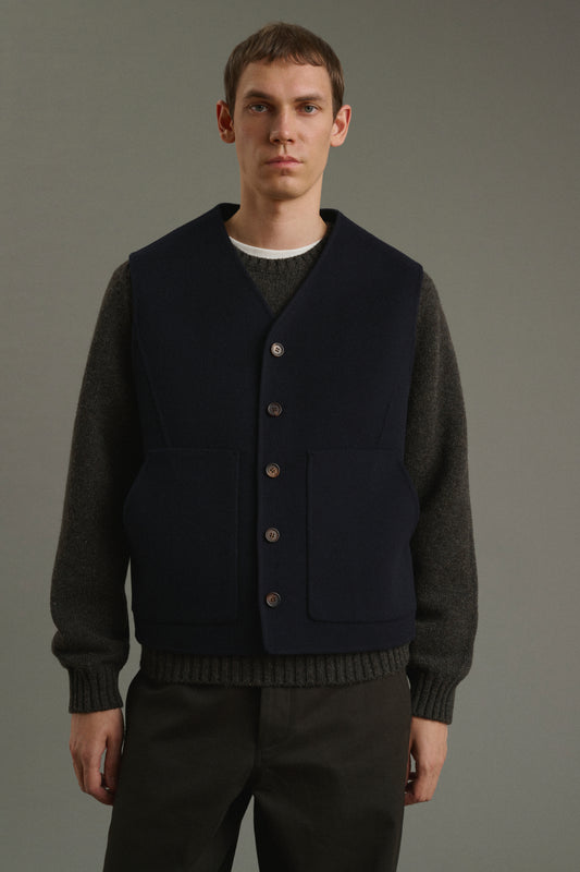 Veste Romain - Deep Navy - Double Face - Homme