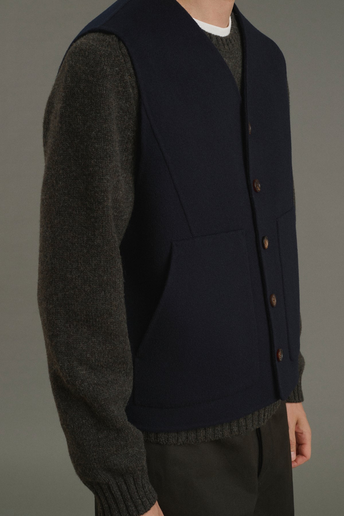 Jacke Romain - Dunkles Marineblau - Doubleface - Herren vue 5