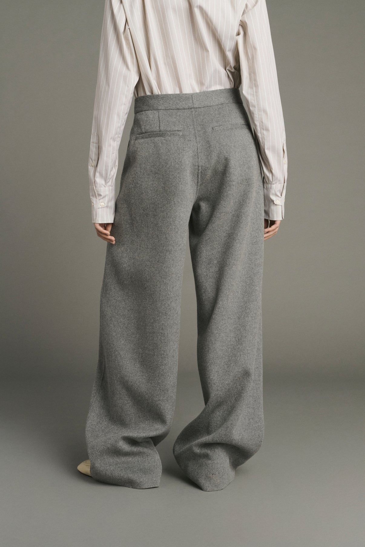 Trousers Horatio - Light Grey - Wool - Women vue 3