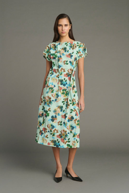 Kleid Jade - Türkis - Seide - Damen