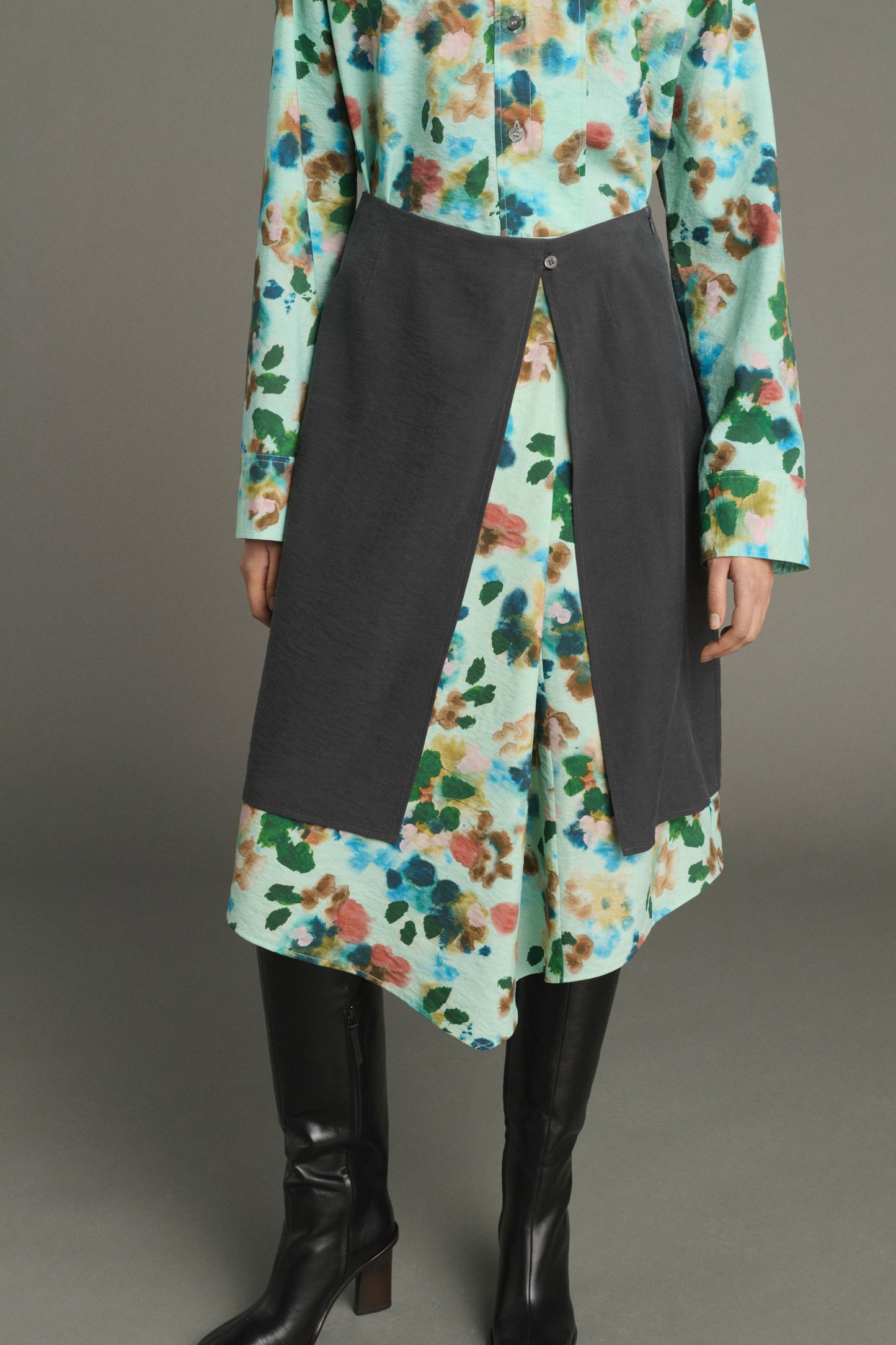 Joy skirt - Turquoise - Silk - Women