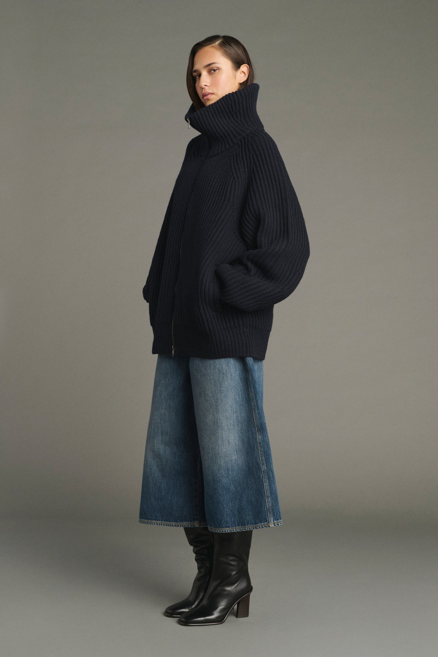 Veste Jasper - Navy - Laine Mérinos - Femme