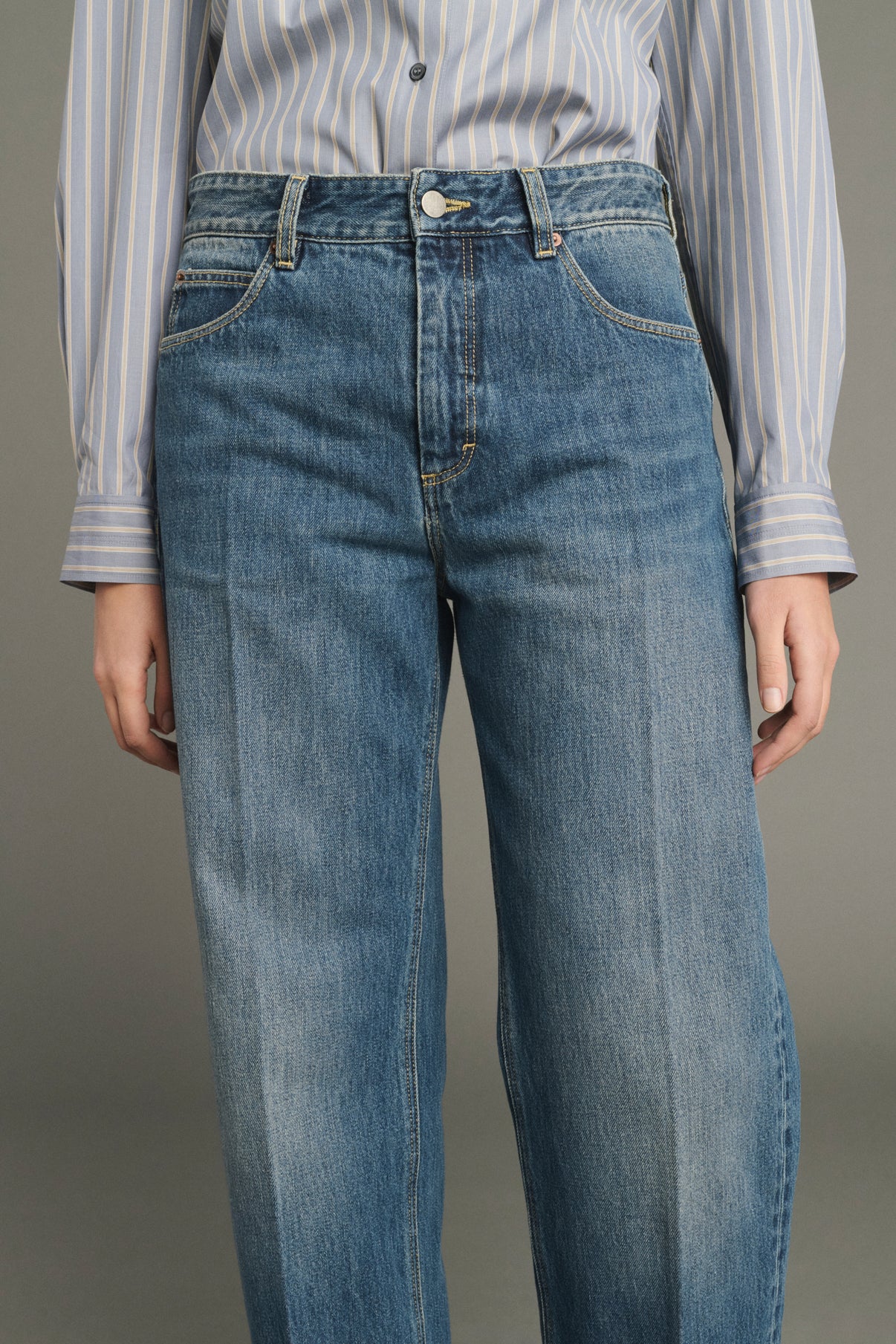 Jean Jerry - Denim Bleu Délavé - Coton - Femme vue 4