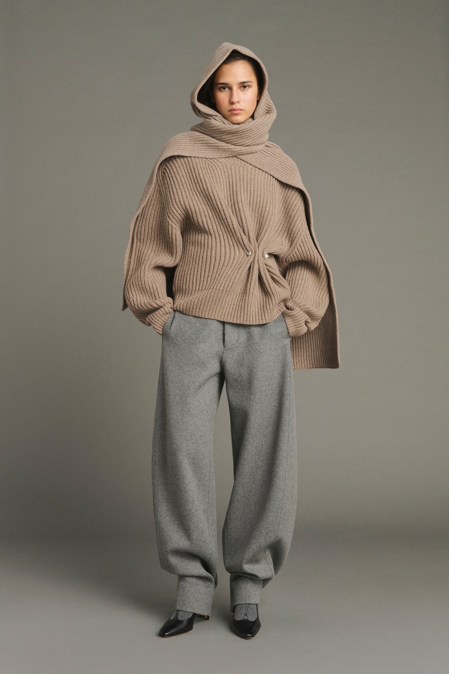 Pullover Flamand - Beige Chiné - Merino Wool - Women