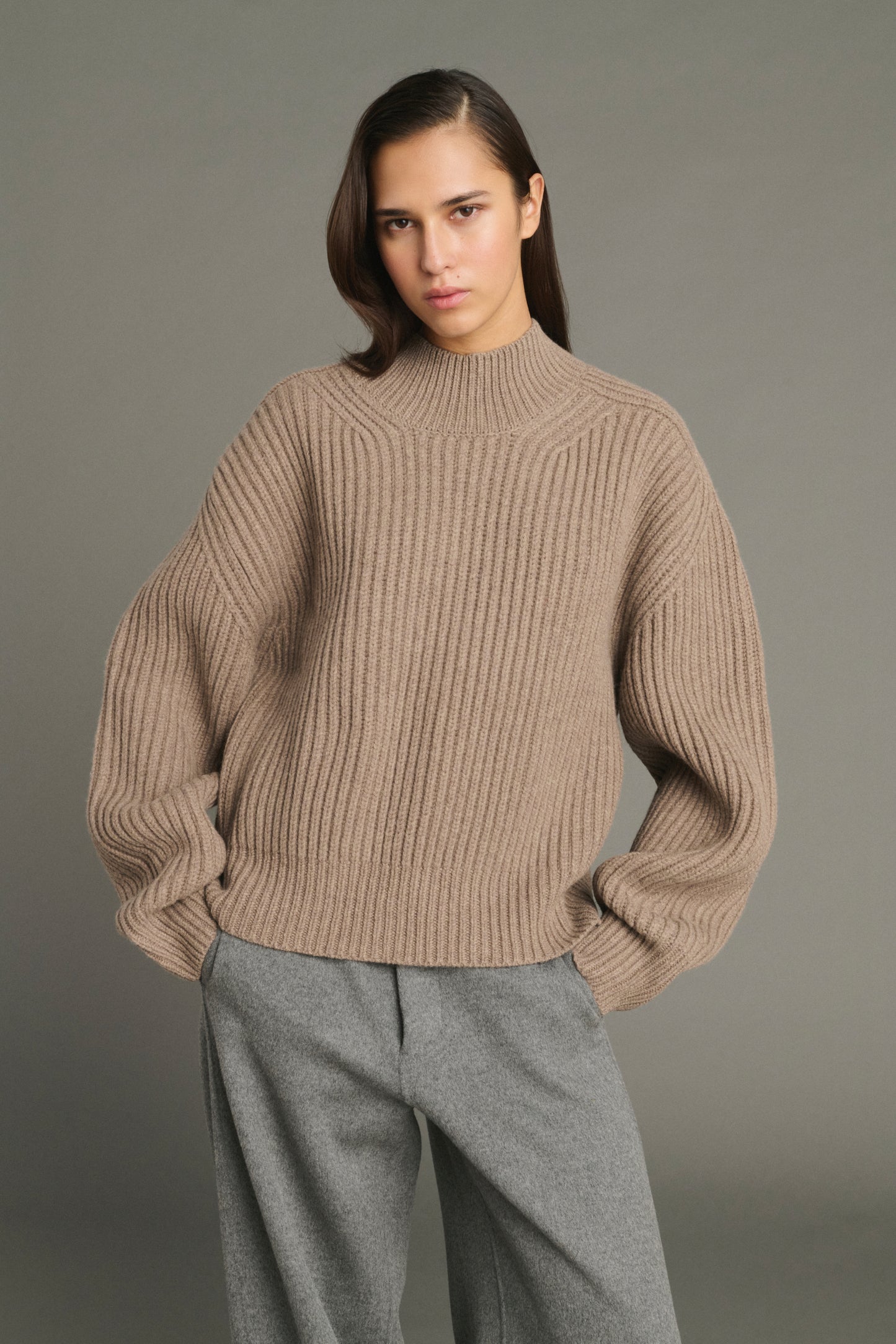 Pullover Flamand - Beige Chiné - Merino Wool - Women