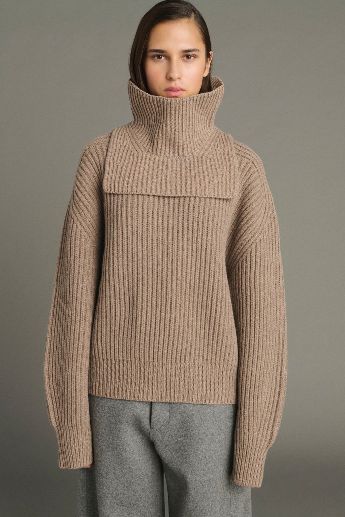 Col Gad - Beige Chiné - Laine Mérinos - Femme