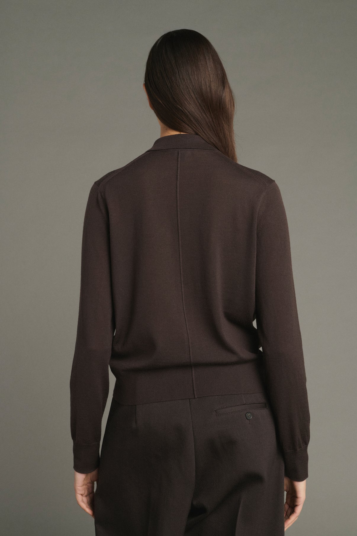 Cardigan Hailey – Schokolade – Merinowolle – Damen vue 4