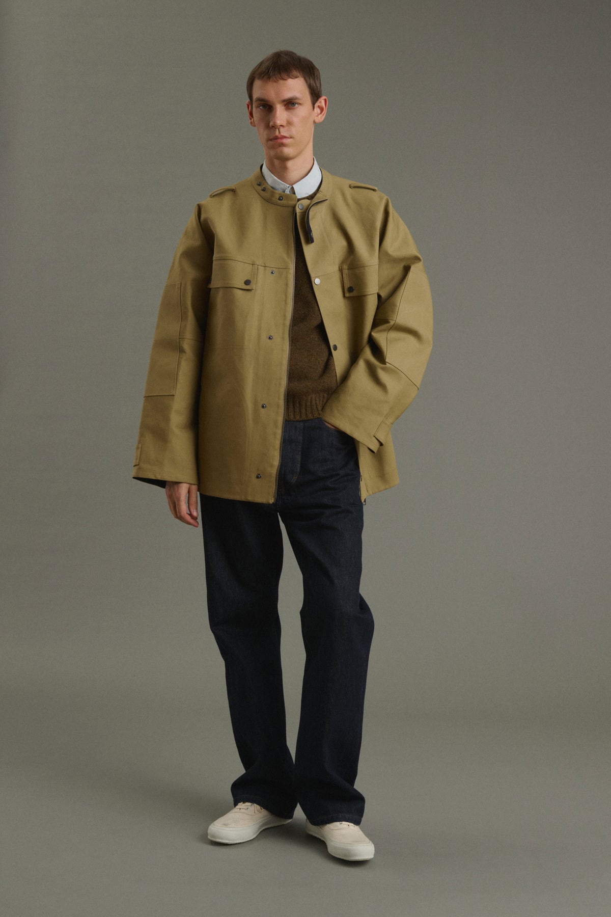 Manteau Martin - Beige - Coton - Homme vue 1