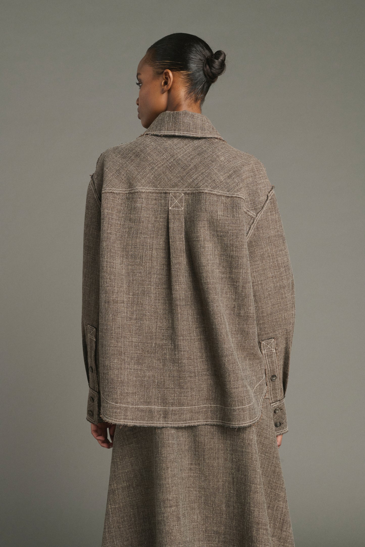 Bluse Jana - Braun Chiné - Damen
