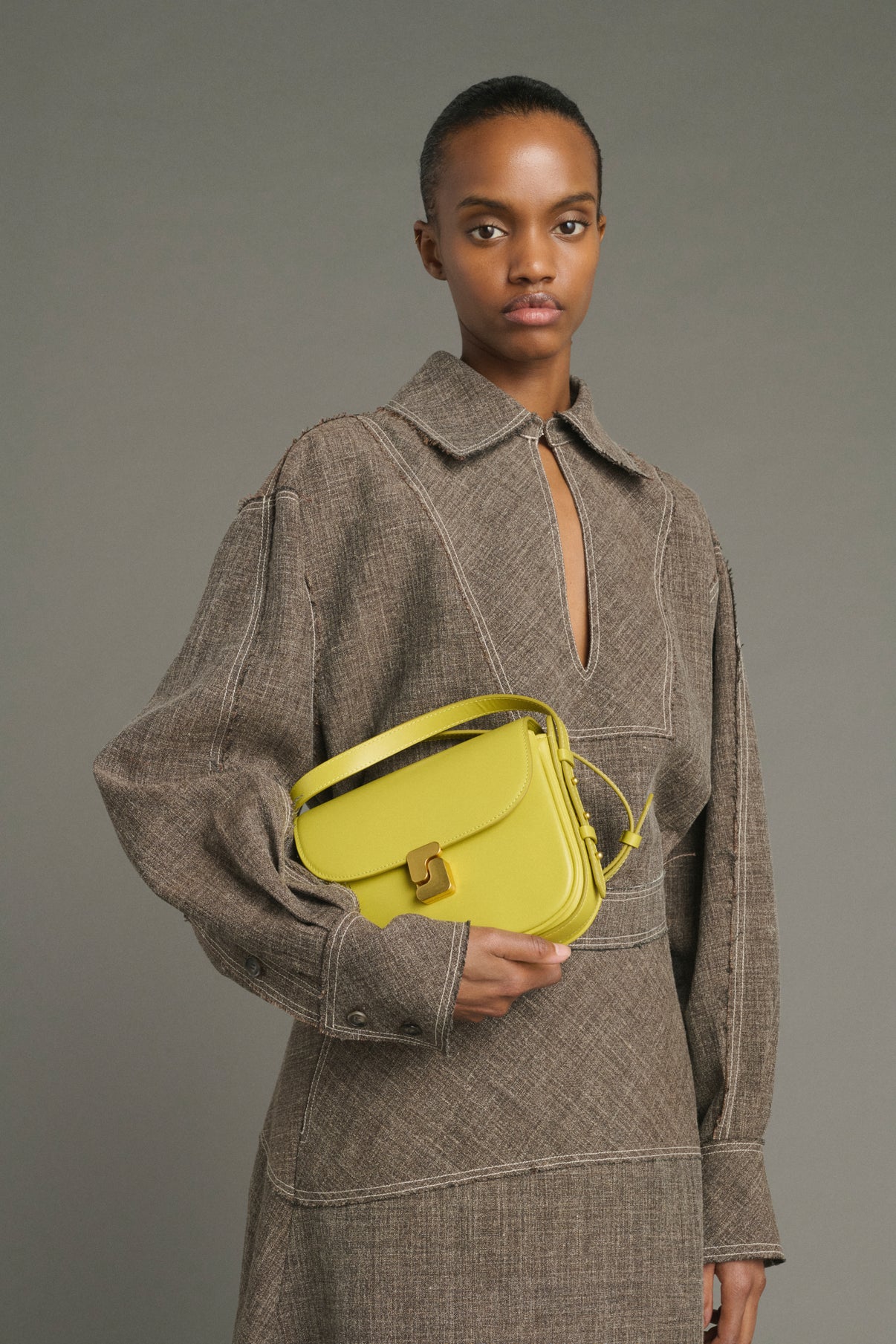 Bellissima Mini bag - Neon Yellow - Leather - Women vue 2
