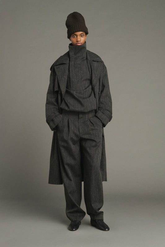 Trench Jourdain – Anthrazitgrau – Wolle – Damen