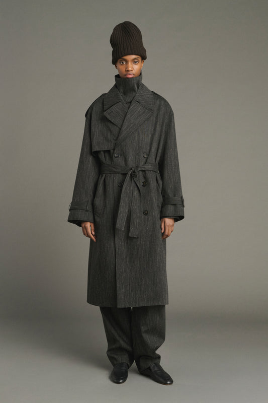 Trench Jourdain – Anthrazitgrau – Wolle – Damen