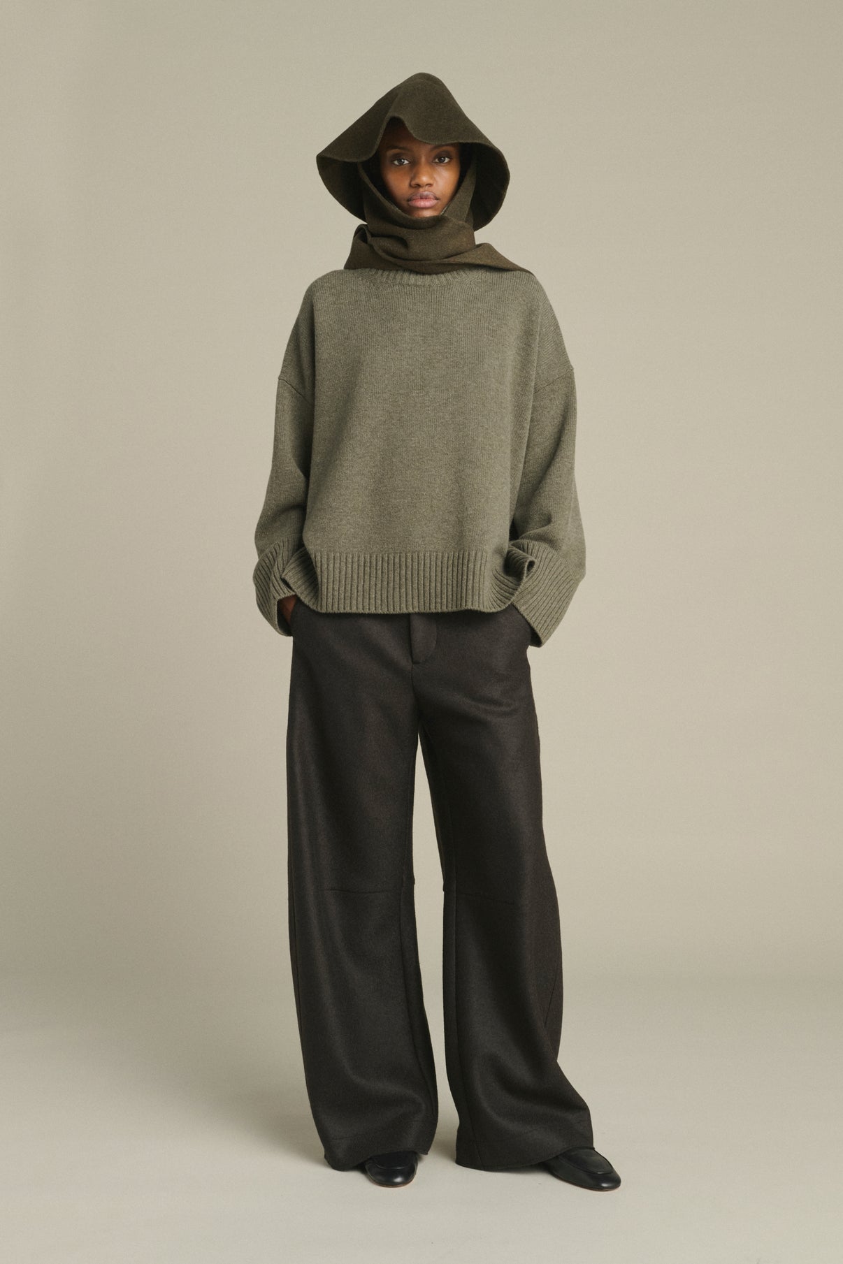 Hat Faron - Khaki Marl - Wool - Women vue 3