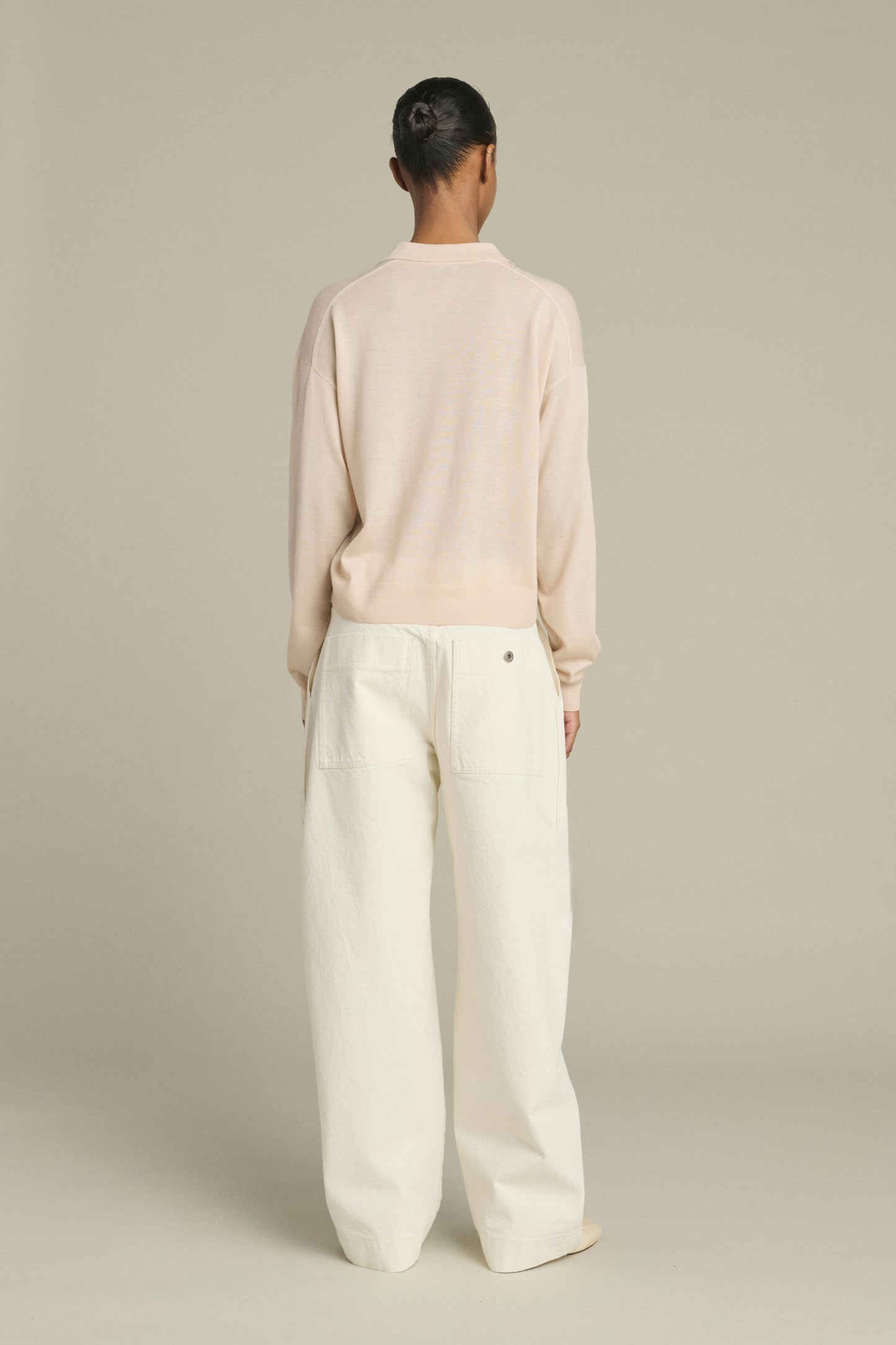 Pullover Fleming - Puderrosa - Merinowolle - Damen