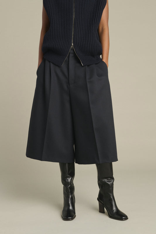 Bermuda Jude – Deep Navy – Wolle – Damen