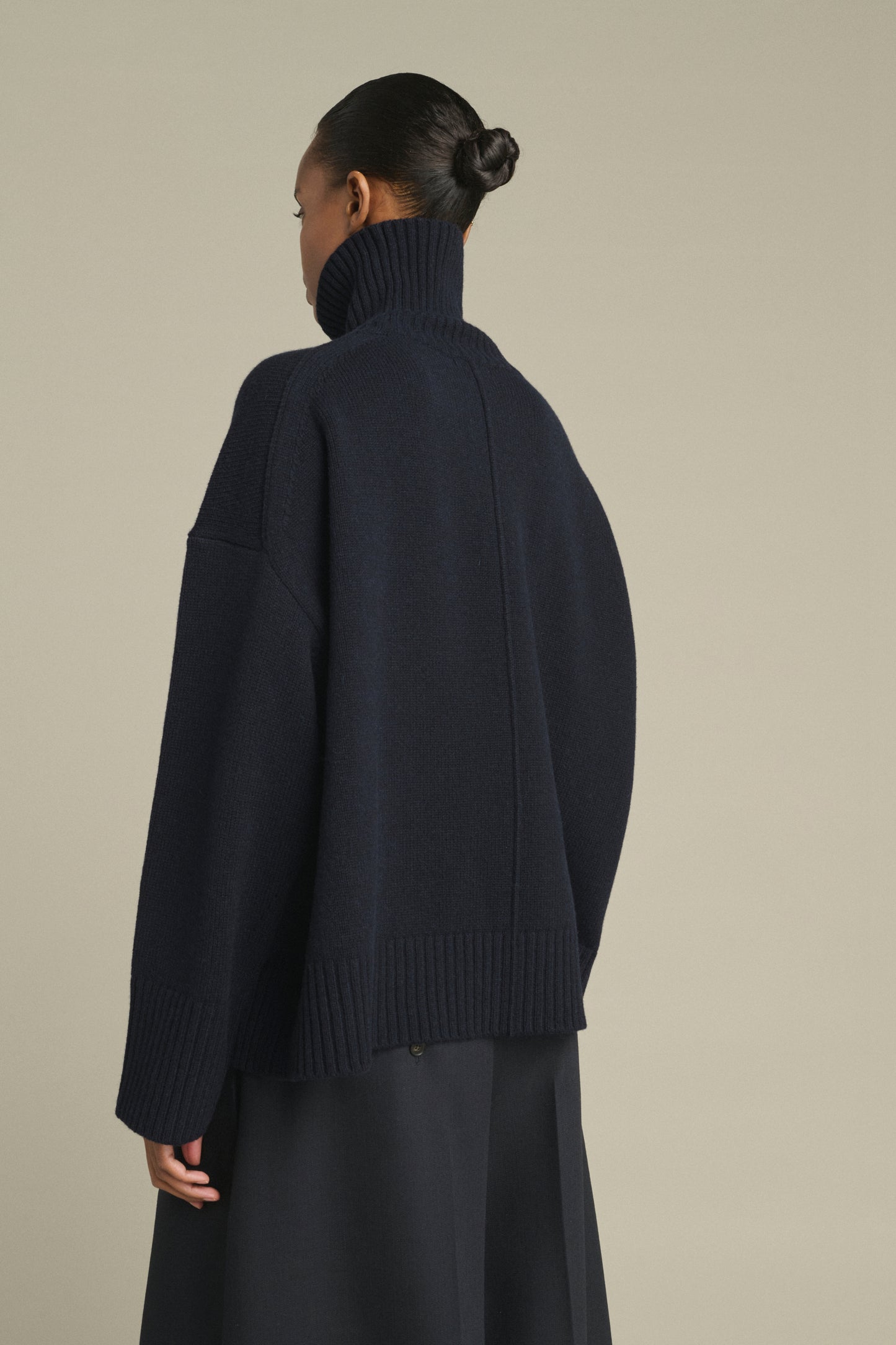 Pullover William - Navy - Merinowolle - Damen