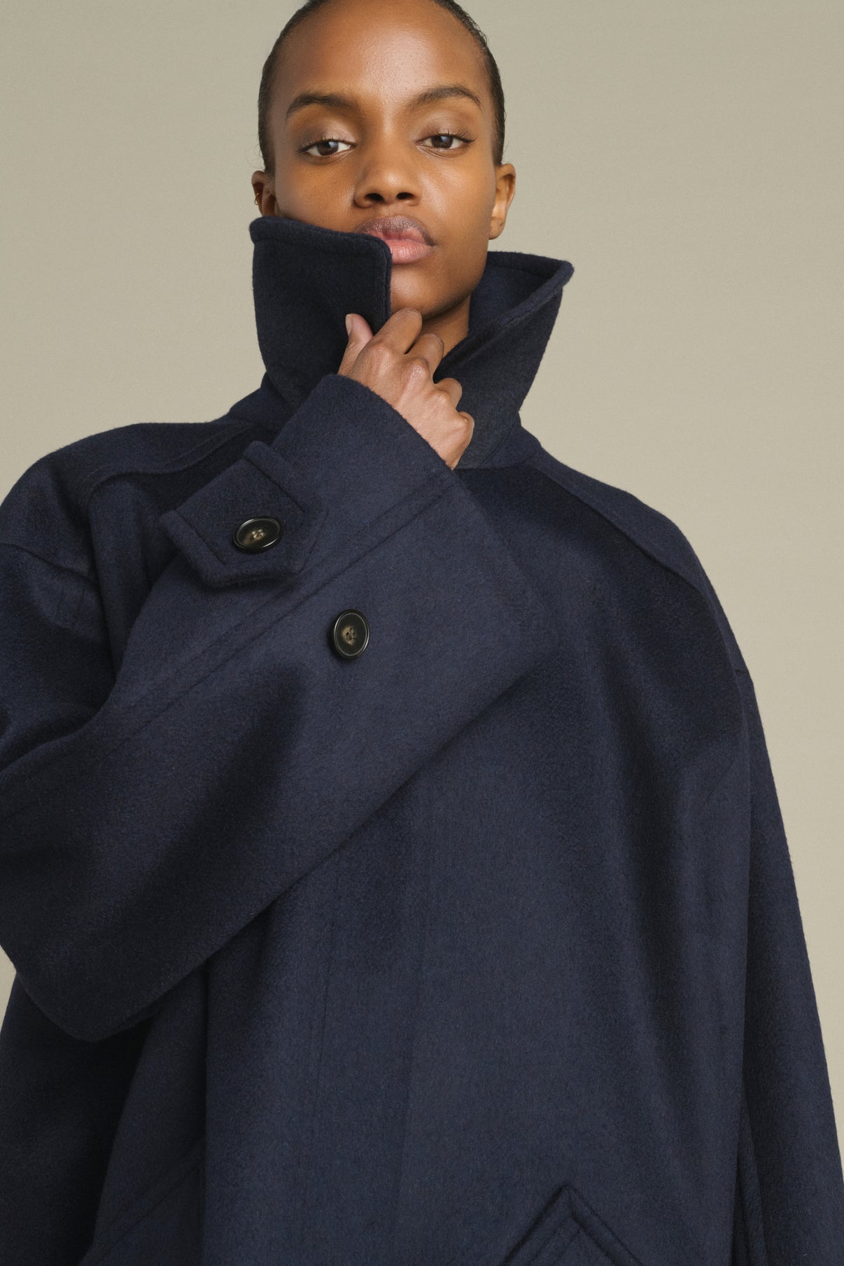 Mantel Kasper – Dark Navy – Wolle – Damen vue 3