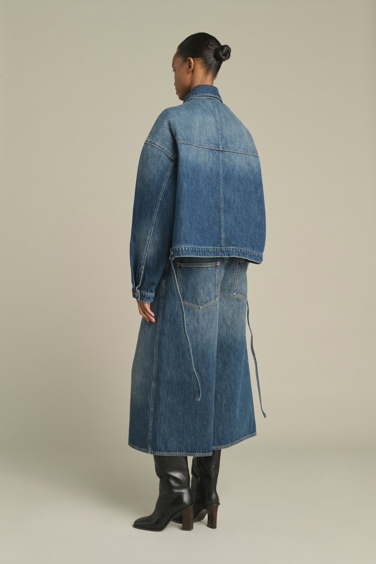 Bermuda Joyce - Denim Bleu Délavé - Coton - Femme vue 2