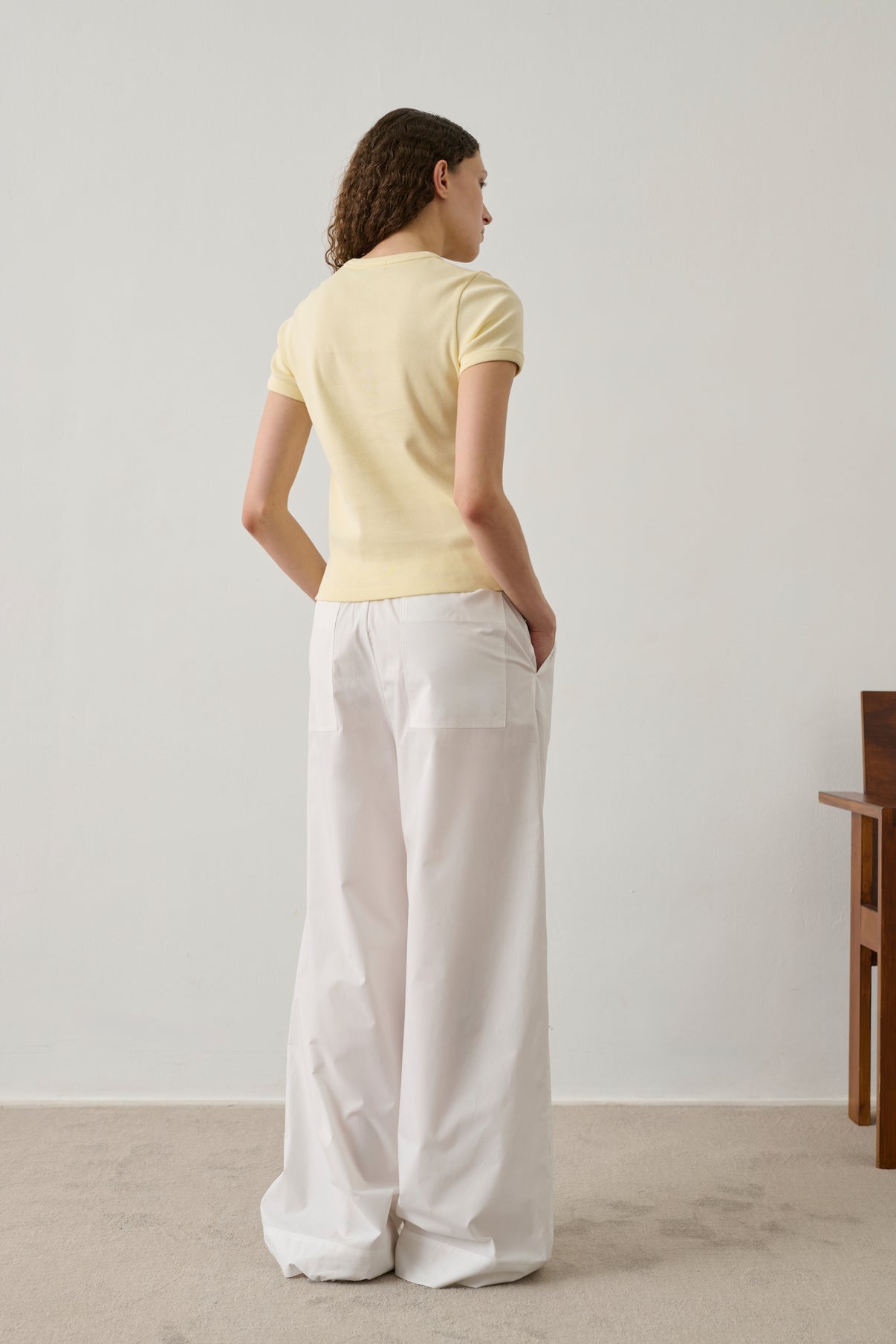 Tee-Shirt Aristide - Jaune Pâle - Coton - Femme vue 3